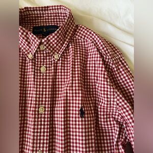 Ralph Lauren Red Gingham Button Down Shirt